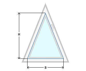 Plisseemontage Sonderform gleichschenkliches Dreieck - Auf dem Fensterrahmen