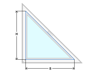 Plisseemontage Sonderform rechtwinkliges Dreieck - Auf dem Fensterrahmen
